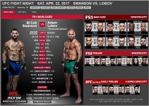 UFC Fight Night - Sat April 22nd - Swanson vs Lobov.JPG
